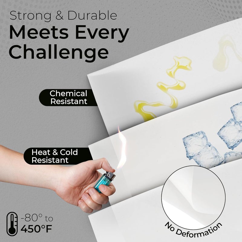Exactly Rubber - Translucent Silicone Sheet, 50A Durometer Rubber Sheet, Semi Clear Silicone, Resistant -80 to 450°F, Food-Grade Silicone Placemat, 450% Elongation, Made in The USA, 1/16 x 9” x 36” - Image 3